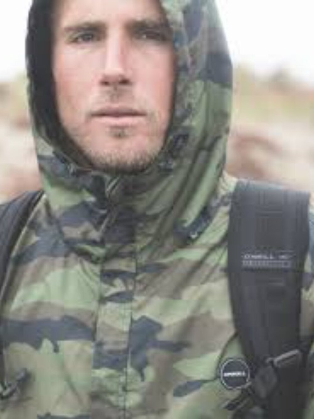 O'Neill Black Windbreaker Camo Green‎ Jacket Size XL